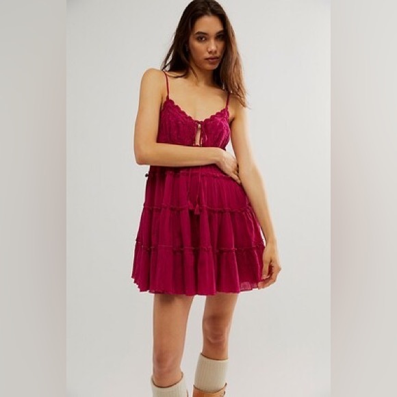 Free People | Dresses | Free People Sunsetter Mini Slip Dress Nwot |  Poshmark